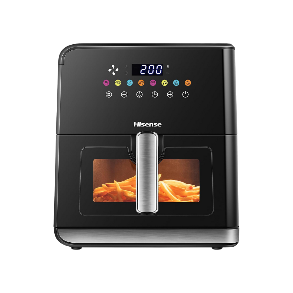 قلاية هوائية هايسنس H09AFBKS4S Black – Touch Control / 360° Air Circulation / نافذة شفافة / سعة 8 لتر