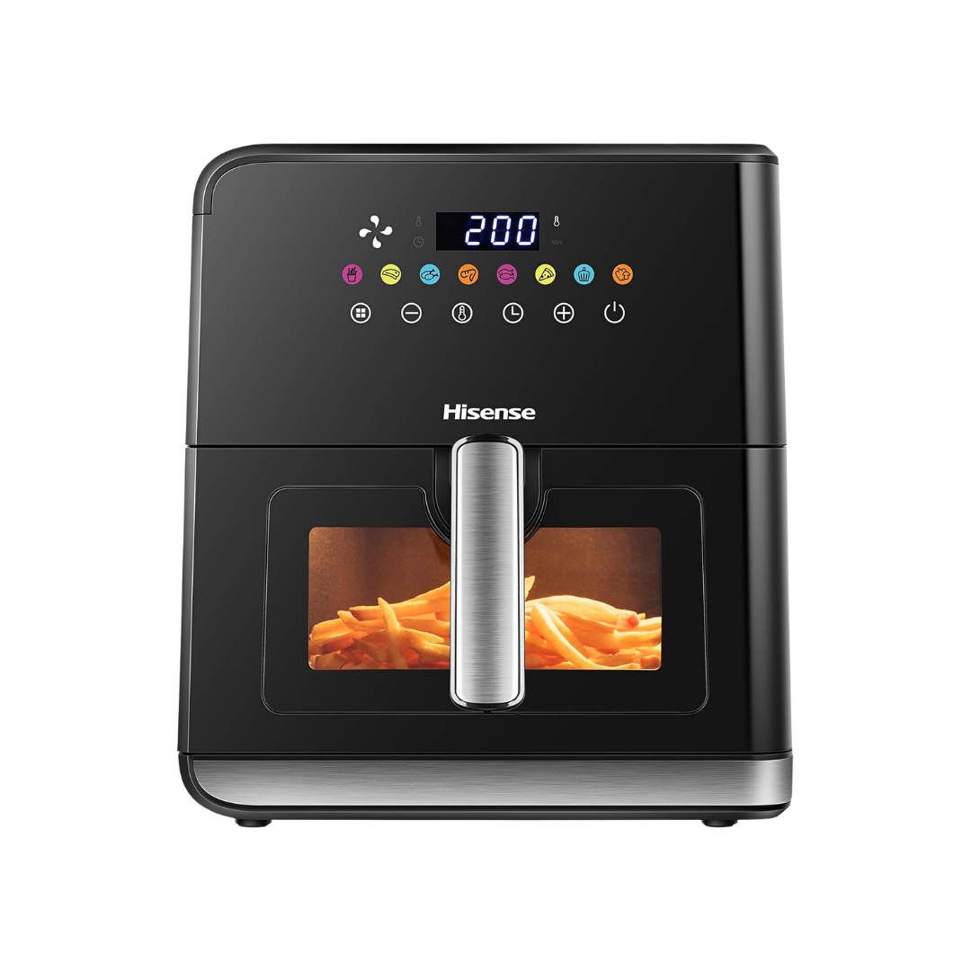 قلاية هوائية هايسنس H09AFBKS4S Black – Touch Control / 360° Air Circulation / نافذة شفافة / سعة 8 لتر