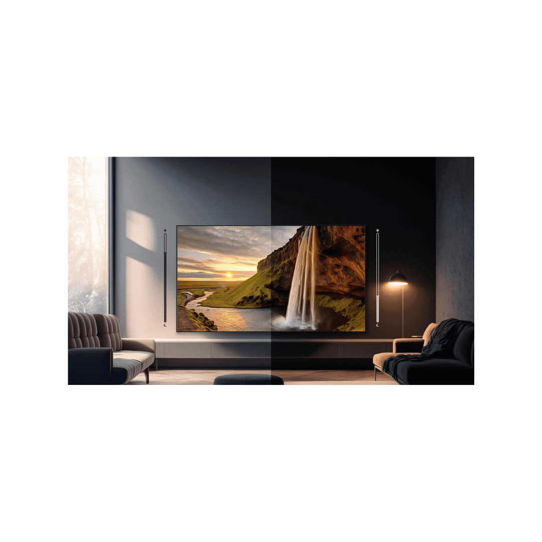 شاشة Hisense 75U8N من هايـسنس تعتبر من أقوى شاشات Mini-LED بفئة 75 بوصة، وموجهة للأفلام والألعاب والاستخدام الاحترافي داخل الغرف المضيئة. الشاشة تأتي بتقنية