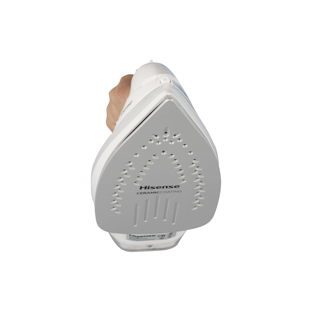 مكواة بخار هايسنس H28SIWES1 – 2800 W مع Anti‑Calc + Anti‑Drip + Auto Shut‑off + نعل سيراميك + Self‑Clean