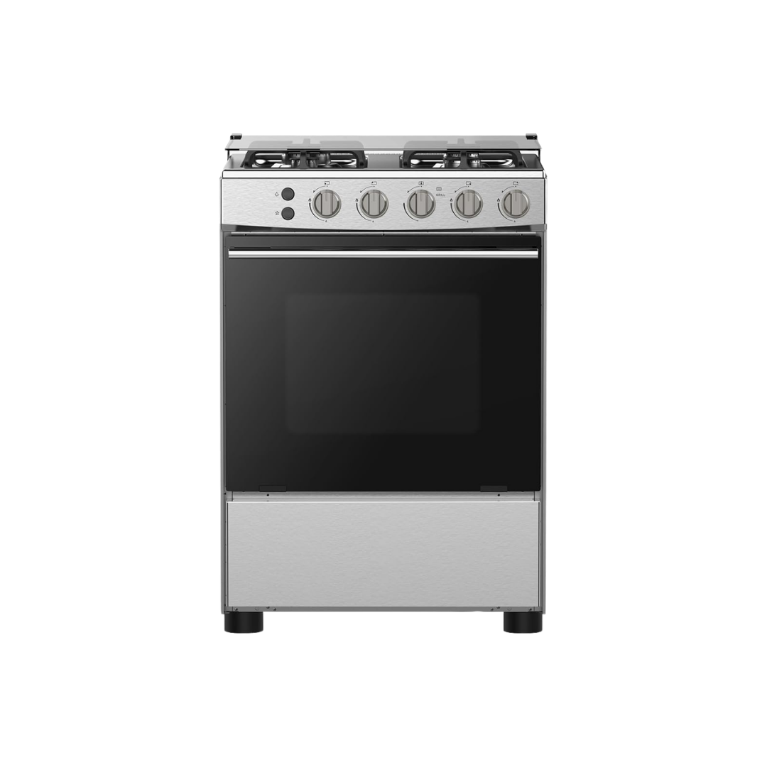 طباخ غاز هايسنس HFG60121X 60×60 – Gas Cooker / Cast Iron / إشعال يدوي مزدوج