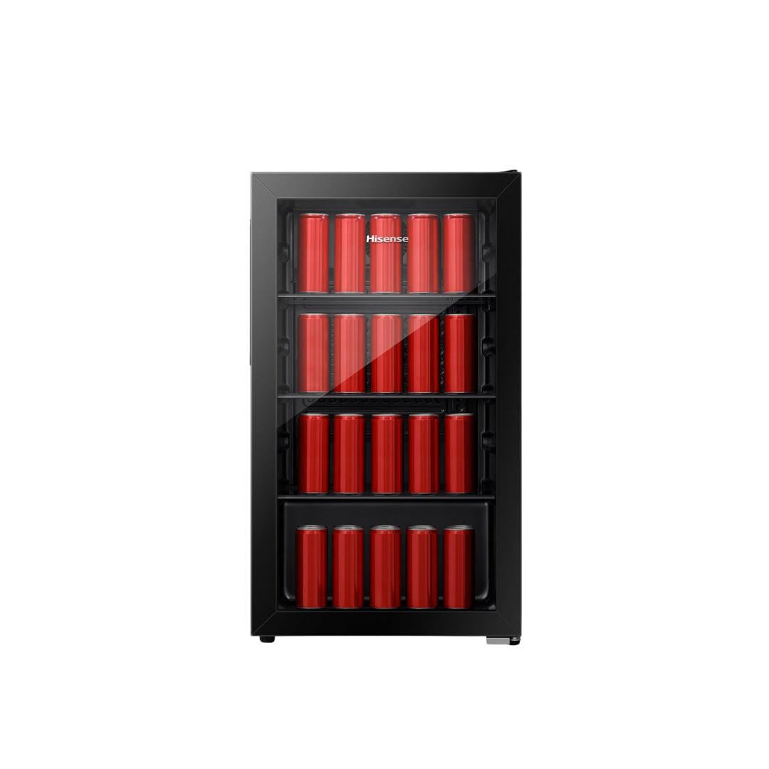 ثلاجة المشروبات Hisense RBC122N4SU من هايـسنس مخصصة لتبريد المشروبات بشكل أنيق وعملي، وتعتبر مناسبة للمكاتب وغرف الضيوف والكافيهات والاستخدام المنزلي. تتميز بباب زجاجي شفاف مع إضاءة LED داخلية حتى تقدر تشوف المحتويات بسهولة،