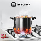 طباخ غاز هايسنس HFG60121X 60×60 – Gas Cooker / Cast Iron / إشعال يدوي مزدوج