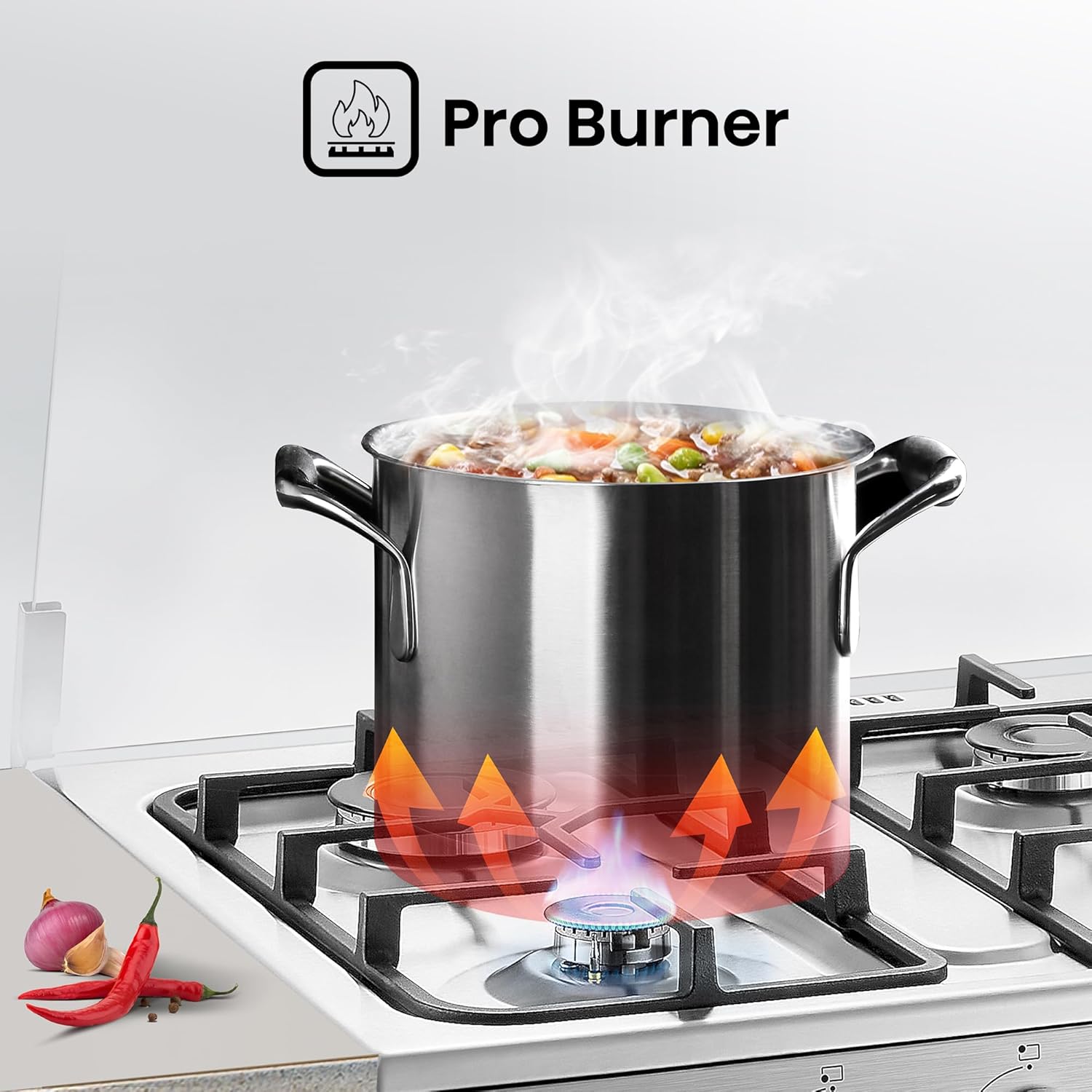 طباخ غاز هايسنس HFG60121X 60×60 – Gas Cooker / Cast Iron / إشعال يدوي مزدوج