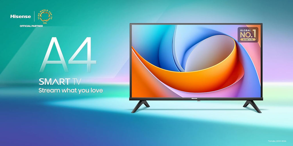 تلفزيون Hisense 32A4Q  تلفزيون ذكي بحجم 32 إنج من شركة Hisense، مناسب للغرف الصغيرة والمكاتب، ويشتغل بنظام VIDAA Smart TV مع دعم التطبيقات والواي فاي. يتميز بصورة HD وصوت Dolby Audio مع وضع ألعاب لتقليل التأخير أثناء اللعب.