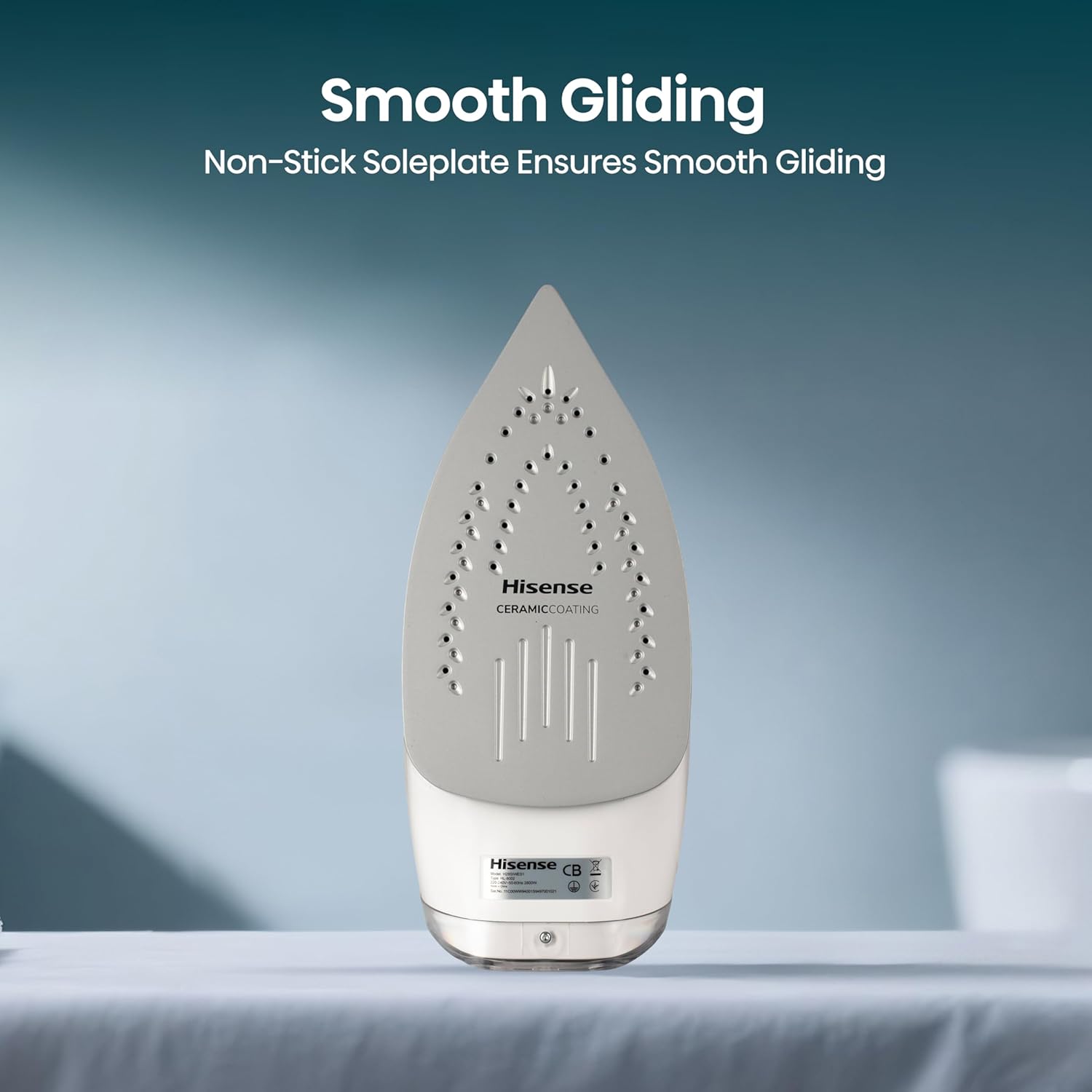مكواة بخار هايسنس H28SIWES1 – 2800 W مع Anti‑Calc + Anti‑Drip + Auto Shut‑off + نعل سيراميك + Self‑Clean