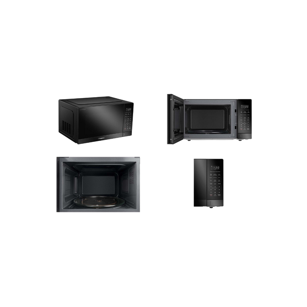 ايكروويف Hisense HMAS3411SSV من هايـسنس يعتبر من الأجهزة العملية المناسبة للمطبخ الحديث، حيث يجمع بين التصميم الأنيق والأداء القوي لتسهيل عمليات التسخين والطبخ السريع وإذابة التجميد.