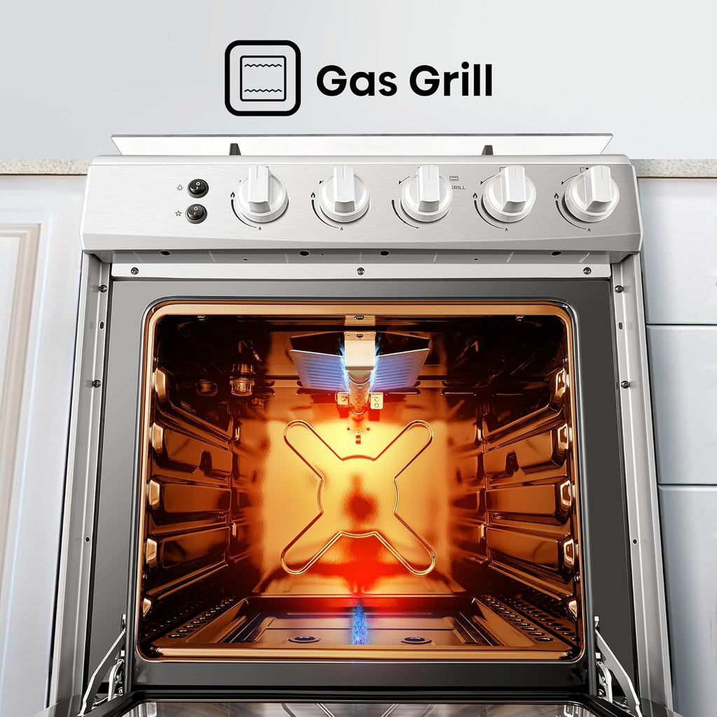 طباخ غاز هايسنس HFG60121X 60×60 – Gas Cooker / Cast Iron / إشعال يدوي مزدوج
