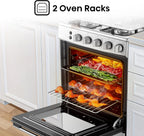 طباخ غاز هايسنس HFG60121X 60×60 – Gas Cooker / Cast Iron / إشعال يدوي مزدوج