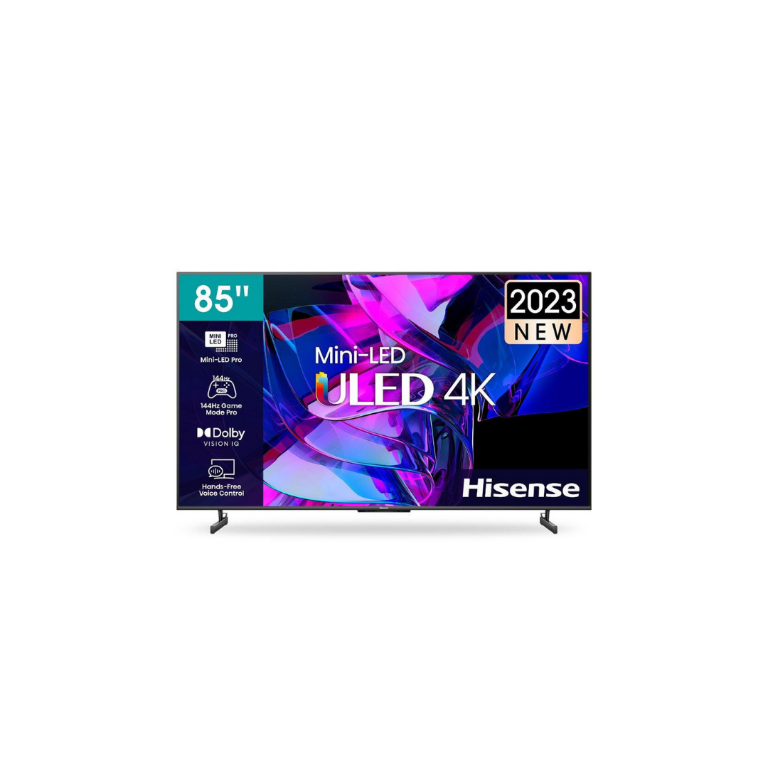 شاشة Hisense 85U7Q PRO من هايـسنس تعتبر من شاشات Mini-LED القوية الموجهة للألعاب والسينما المنزلية، وتأتي بحجم 85 بوصة مع تقنيات صورة حديثة وسطوع عالي جدًا.