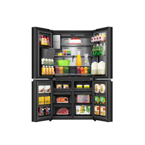 ثلاجة هايسنس RQ9P780TTB1 فرنش 4 أبواب – 26 قدم (أسود ستانلس / Pure View / ذكية)