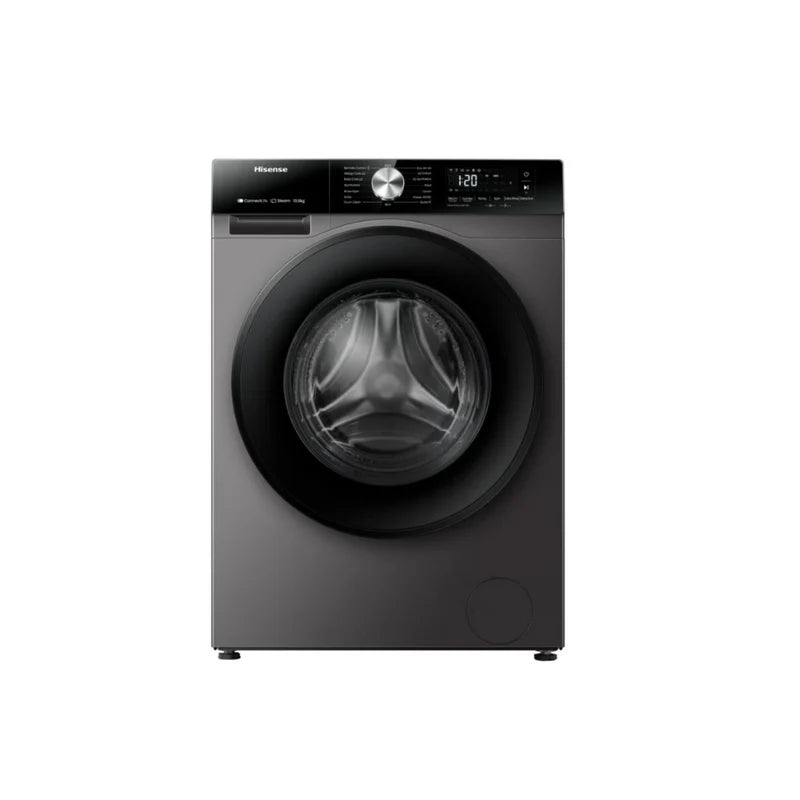 غسالة ملابس هايسنس WF3S1043BT White + Titanium إنفرتر 10.5 كجم مع بخار (1400 دورة/دقيقة)