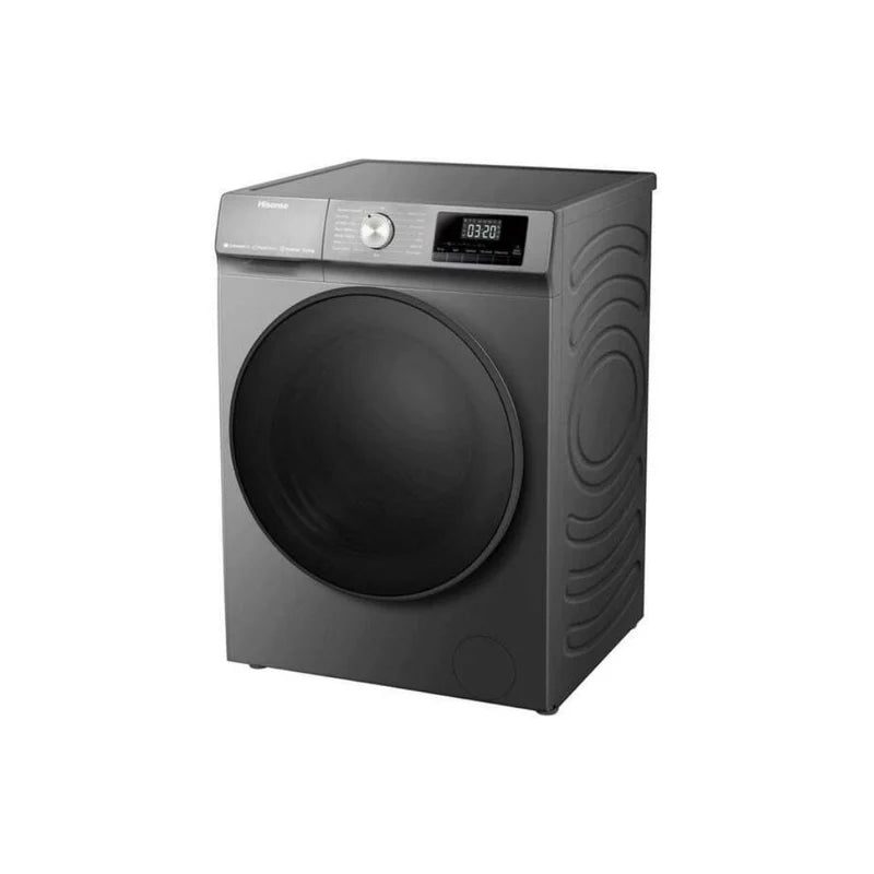 غسالة ملابس مع نشّافة هايسنس WD3S1043BT White + Titanium إنفرتر 10.5 كجم غسيل / 6 كجم تنشيف مع بخار + Wi-Fi (1400 دورة/دقيقة)