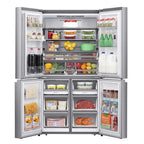 ثلاجة هايسنس RQ749N4ASU فرنش 4 أبواب – 26 قدم (فضي إنفرتر / موزع ماء / ثلاث مناطق تبريد)