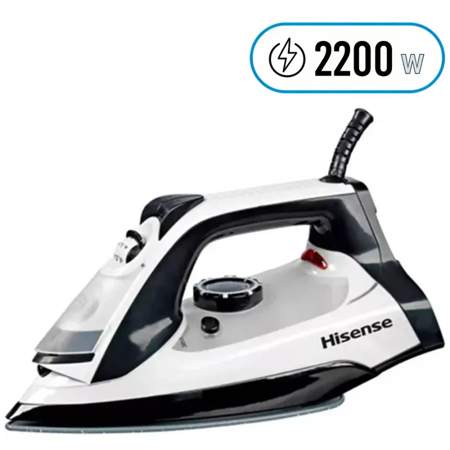 مكواة بخار هايسنس H22SIBLS1 – 2200 W مع Anti‑Calc + Anti‑Drip + Auto Shut‑off + نعل سيراميك + Self‑Clean