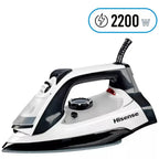 مكواة بخار هايسنس H22SIBLS1 – 2200 W مع Anti‑Calc + Anti‑Drip + Auto Shut‑off + نعل سيراميك + Self‑Clean